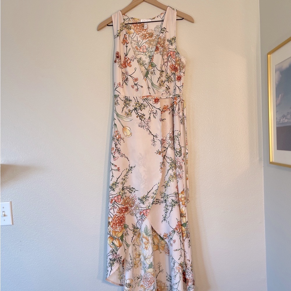 Nordstrom Floral Maxi Wrap Dress (Size S)